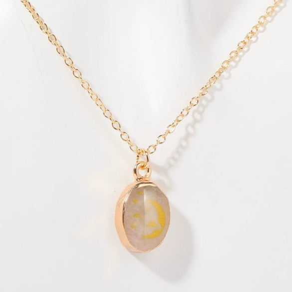 Wholesale Retro Geometric Butterfly Star Moon Love Snake Flower Planet Pendant Necklace For Women Made Of Copper With Gem Inlay And Carving Ochain