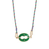 Wholesale Retro Geometric Dripping Oil Copper Pendant Clavicle Chain Goldplated
