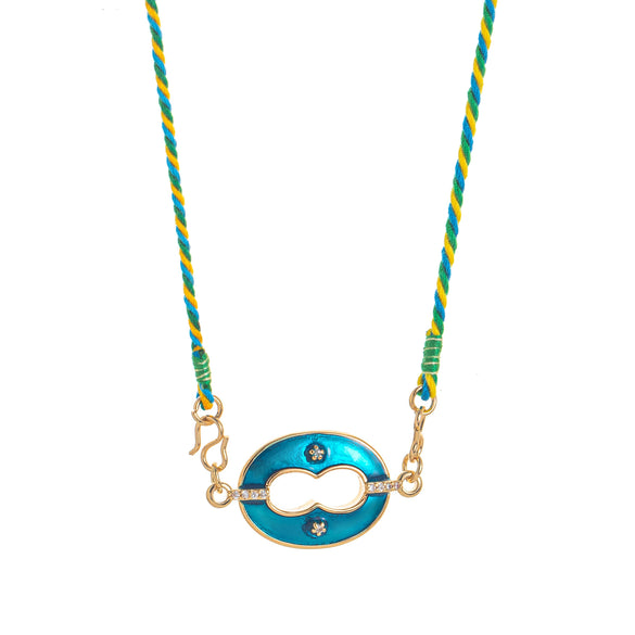 Wholesale Retro Geometric Dripping Oil Copper Pendant Clavicle Chain Goldplated