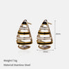 Wholesale Retro Geometric Dripping Oil Design Drop Shape Stainless Steel And Titanium Steel Earrings For Women