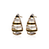 Wholesale Retro Geometric Dripping Oil Design Drop Shape Stainless Steel And Titanium Steel Earrings For Women