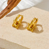 Wholesale Retro Geometric Love Moon Star Titanium Steel Earrings With Vacuum Electroplating In Furnace For Unisex