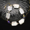 Wholesale Retro Geometric Natural Pearl Square Bracelet Electroplated With Real Gold For Women