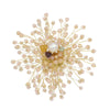 Wholesale Retro Geometric Natural Pearl Sunflower Brooch With Electroplating