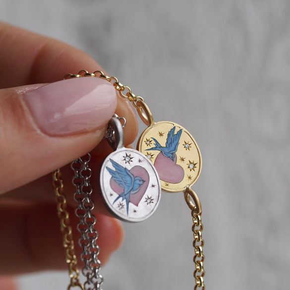 Wholesale Retro Geometric Oval Titanium Steel Necklace For Women With Vacuum Plated 18K Real Gold