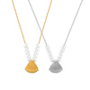 Wholesale Retro Geometric Shell Shape Titanium Steel Electroplated Pendant Necklace For Women
