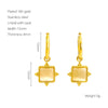 Wholesale Retro Geometric Stainless Steel Earrings For Women With Blue Turquoise And Electroplating