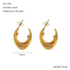 Wholesale Retro Geometric 316L Stainless Steel Earrings 18K Gold Plated