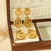 Wholesale Retro Geometric Stainless Steel Electroplated Earrings For Women