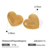 Wholesale Retro Geometric Stainless Steel Gold Embossed Round Antiallergy Women's Earrings