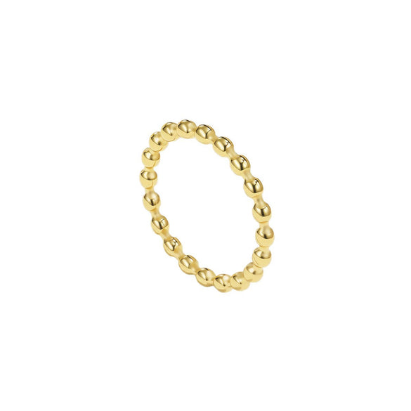 Wholesale Retro Geometric Stainless Steel Goldplated Ring For Women And Unisex