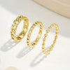 Wholesale Retro Geometric Stainless Steel Goldplated Ring For Women And Unisex