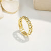 Wholesale Retro Geometric Stainless Steel Goldplated Ring For Women And Unisex