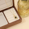 Wholesale Retro Geometric Stainless Steel Natural Stone Pendant Jewelry