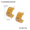 Wholesale Retro Geometric Titanium Steel Electroplated Women's Earrings