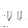 Wholesale Retro Geometric Ushaped Braided Stainless Steel 18K Goldplated Vacuum Electroplated Earrings For Women