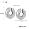 Wholesale Retro Geometric Ushaped Titanium Steel 18K Gold Plated Colored Glaze Women's Earrings