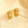Wholesale Retro Geometric Women's Titanium Steel And Stainless Steel Electroplated Earrings