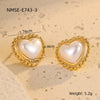Wholesale Retro Gold Earrings Stainless Steel 18K Gold Geometric Style Electroplating For Women