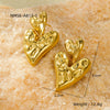 Wholesale Retro Gold Earrings Stainless Steel 18K Gold Geometric Style Electroplating For Women