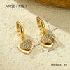 Wholesale Retro Gold Earrings Stainless Steel 18K Gold Geometric Style Electroplating For Women