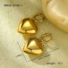 Wholesale Retro Gold Earrings Stainless Steel 18K Gold Geometric Style Electroplating For Women
