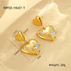 Wholesale Retro Gold Earrings Stainless Steel 18K Gold Geometric Style Electroplating For Women