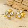 Wholesale Retro Gold Earrings Stainless Steel 18K Gold Geometric Style Electroplating For Women