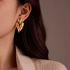 Wholesale Retro Gold Earrings Stainless Steel 18K Gold Geometric Style Electroplating For Women