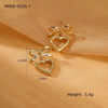 Wholesale Retro Gold Earrings Stainless Steel 18K Gold Geometric Style Electroplating For Women