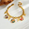 Wholesale Retro Goldplated Stainless Steel Jewelry Set For Women With Cross Crown And Roman Numerals Necklaces And Bracelets