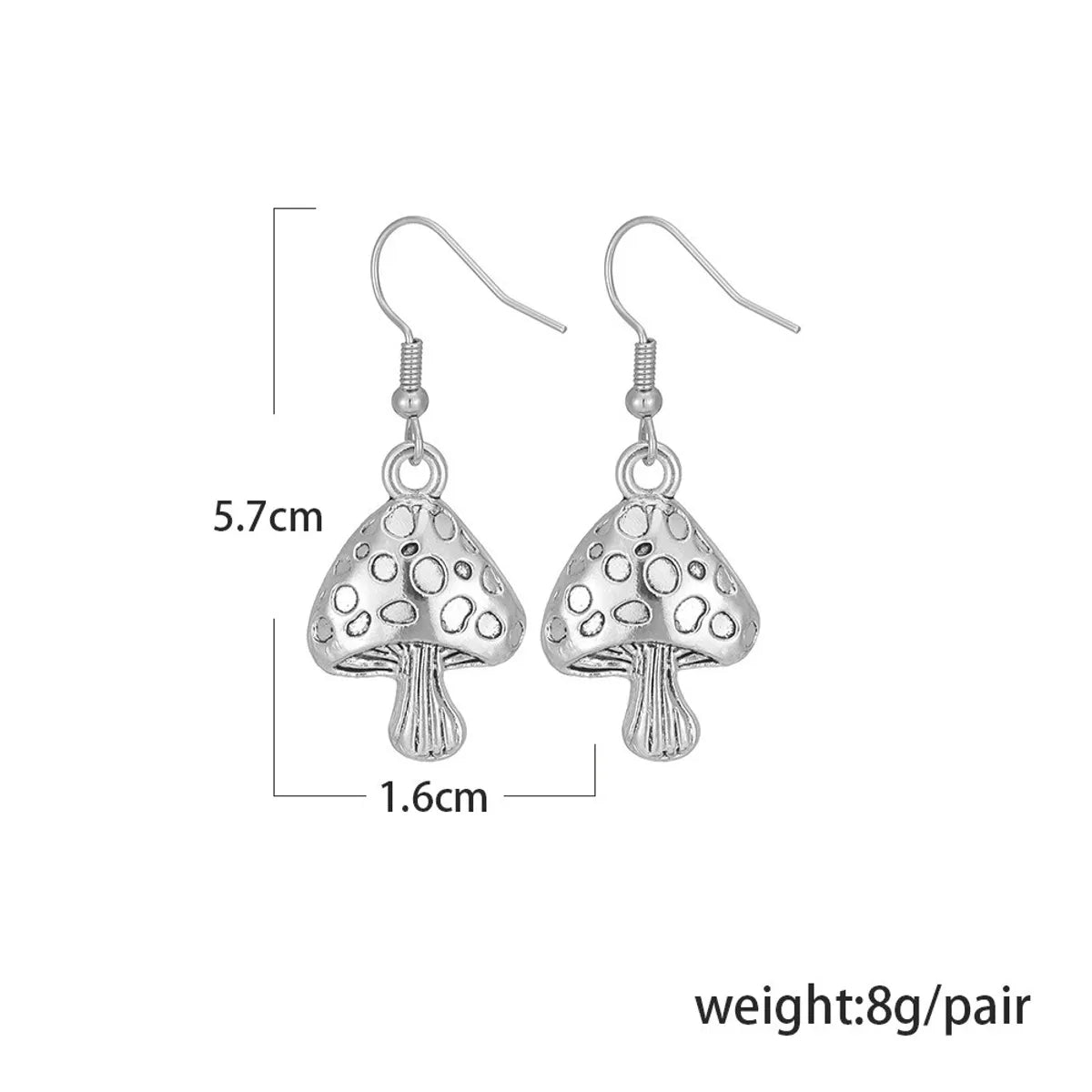 Retro Heart Plating Alloy No Inlaid Earrings