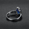 Wholesale Retro Heartshaped Titanium Steel Student Ring With Oil Treatment