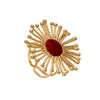 Wholesale Retro High End Fashion Niche Medieval Joker Geometric Gold Plated Stainless Steel Opening Ring For Women