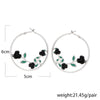 Europe And America Cross Border New Retro Hollow Out Rose Earrings Exaggerated Personalized Flower Metal Alloy Earrings Ear Clip Accessories