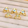 Wholesale Retro Hot Devil's Eye Ring In Stainless Steel With Electroplating