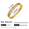Wholesale Retro Ins Style Geometric Lines Hollow Diamond Stainless Steel Bracelet 18K Vacuum Plated In Furnace