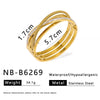 Wholesale Retro Ins Style Geometric Lines Hollow Diamond Stainless Steel Bracelet 18K Vacuum Plated In Furnace