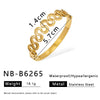 Wholesale Retro Ins Style Geometric Lines Hollow Diamond Stainless Steel Bracelet 18K Vacuum Plated In Furnace