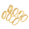 Wholesale Retro Ins Style Geometric Lines Hollow Diamond Stainless Steel Bracelet 18K Vacuum Plated In Furnace
