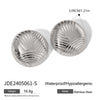 Wholesale Retro Irregular Rib Stainless Steel Earrings For Women With Electroplating Design