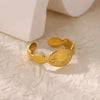 Wholesale Retro Light Luxury Open Ring With Imitation Pearls Set With Diamonds In Star Flower Leaf And Snake Design