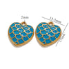 Wholesale Retro Love Shape Stainless Steel Pendant With Dragon Scale Corrugated Design And Electroplating Treatment