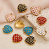 Wholesale Retro Love Shape Stainless Steel Pendant With Dragon Scale Corrugated Design And Electroplating Treatment