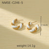 Wholesale Retro Macaron Color Stainless Steel Heart Shaped Earrings With Electroplating Design For Women