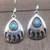 Wholesale Retro Maillard Style Alloy Earrings With Geometric And Drop Shape Design