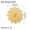 Wholesale Retro Metal Stainless Steel Plated Oval Flower Fan Ring For Women With 18K Furnace Vacuum Plating