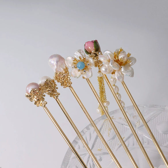 Wholesale Retro Natural Pearl Geometric Hairpin For Women Vintage Hair Accessories