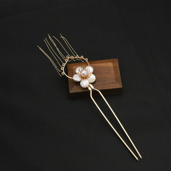 Wholesale Retro Natural Pearl Geometric Hairpin For Women Vintage Hair Accessories