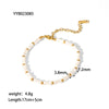 Wholesale Retro Natural Shell Slub Clavicle Chain Necklace For Women Stainless Steel Gold Plated With Vacuum Real Gold Electroplating In Pvd Furnace